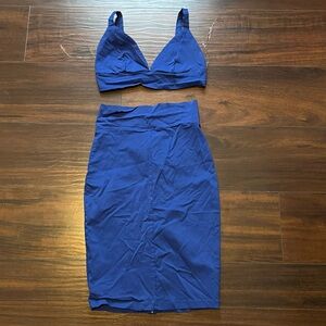 Blue two-piece dress size medium